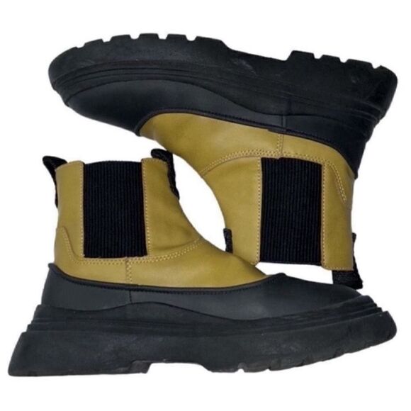 Zara Girls Kids Green & Black Ankle Boots Size 35,2.5) - Picture 3 of 6